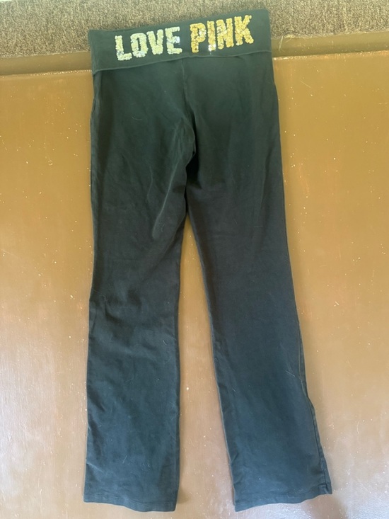 Victoria's Secret Denim - Victoria's Secret Pink Yoga Black Flared Yoga Pants y2K - women’s large